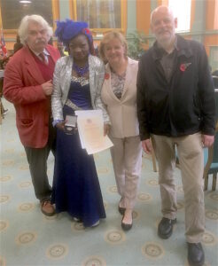 Pictured above: Mike Jempson, Sabrina Esuka, Christina Zaba and Paul Breeden of Bristol NUJ